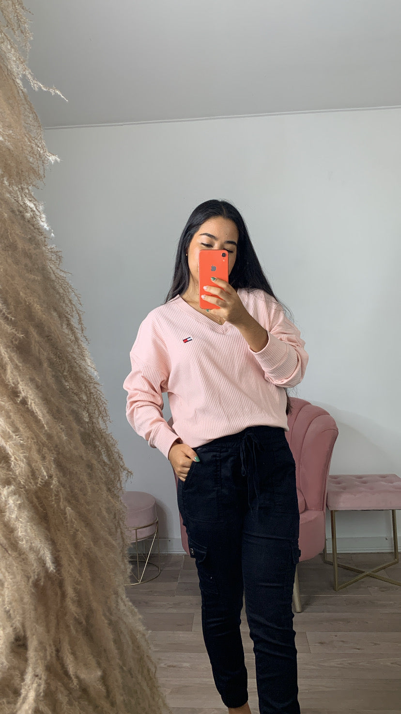 Jersey de mujer Tommy Hilfiger con cuello en V y manga larga