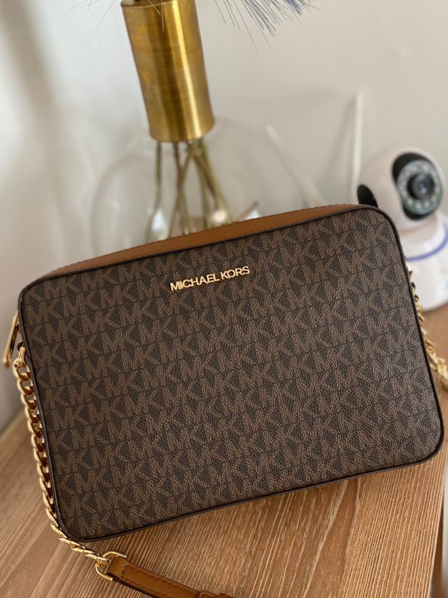 Bolso bandolera MICHAEL KORS JET SET ARTÍCULO MARRÓN