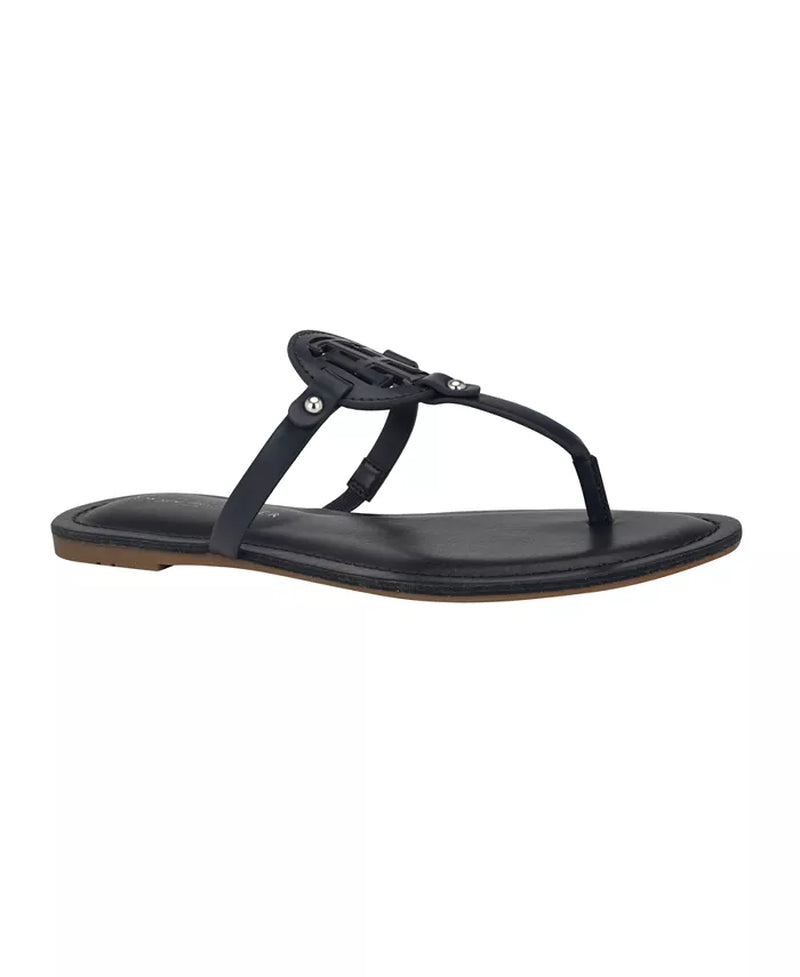Tommy Hilfiger Women'S Litzy Flat Slip on Logo Sandals