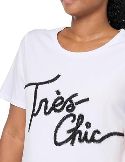 Camiseta con el logotipo Tres Chic de KARL LAGERFELD para mujer