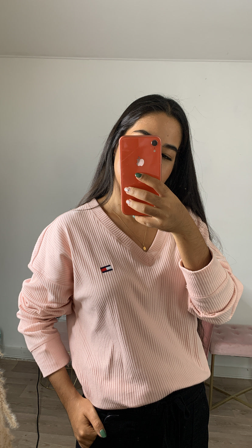 Jersey de mujer Tommy Hilfiger con cuello en V y manga larga