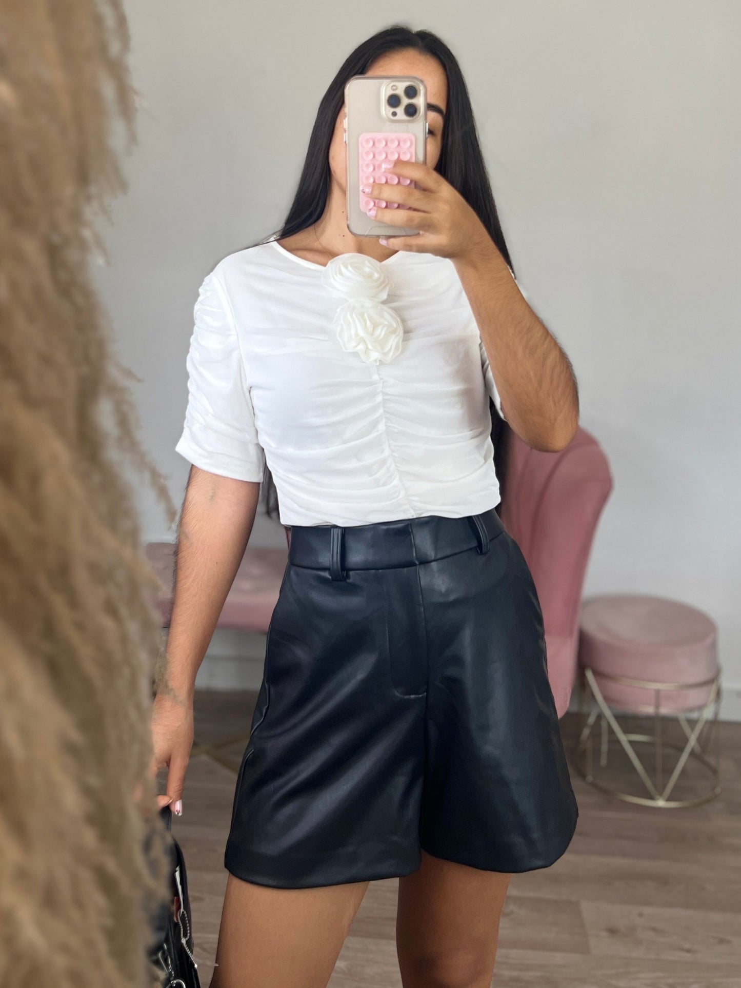 Pantalones cortos de cuero de Calvin Klein
