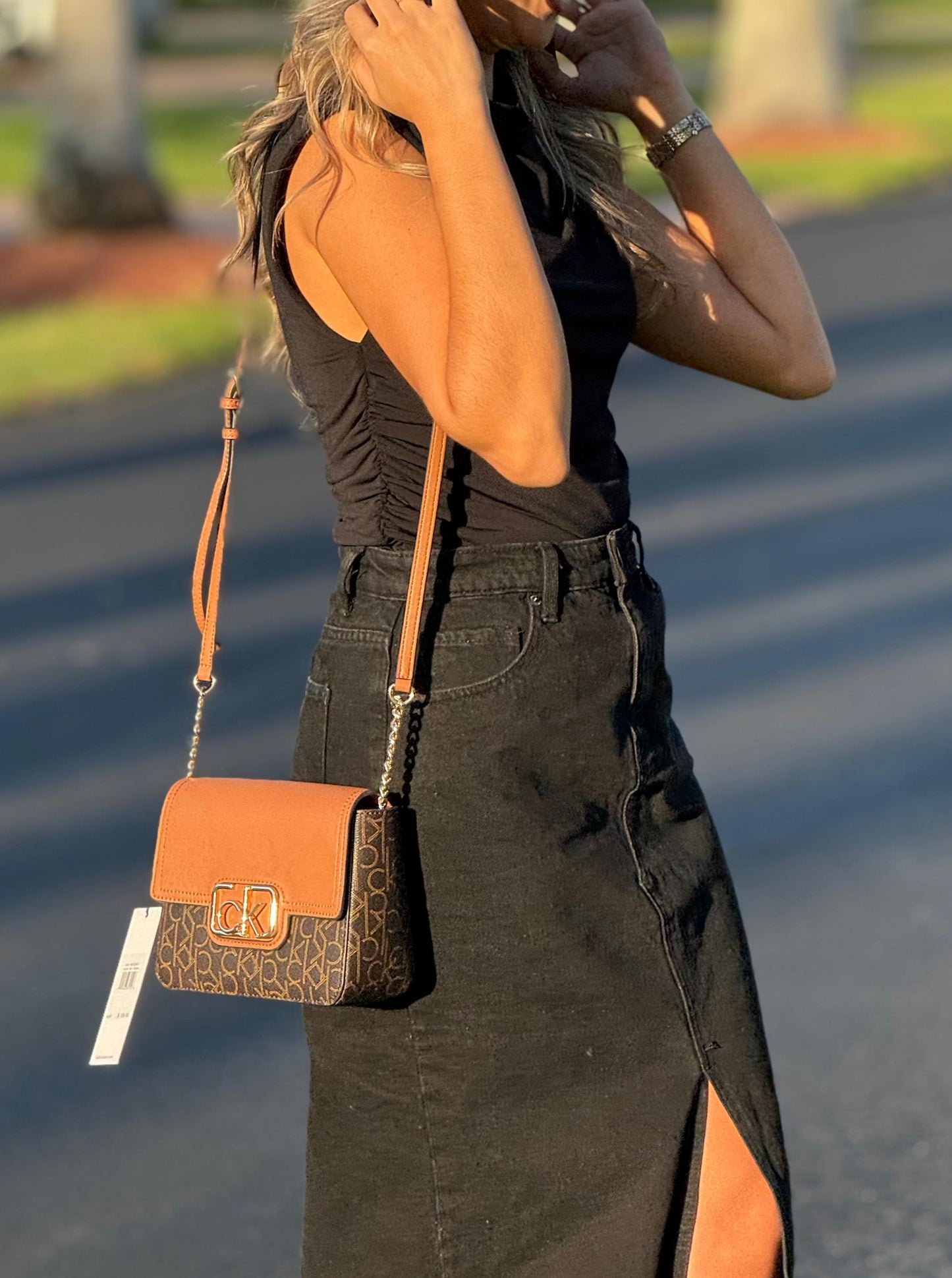 Calvin Klein Handbag Crossbody Brown