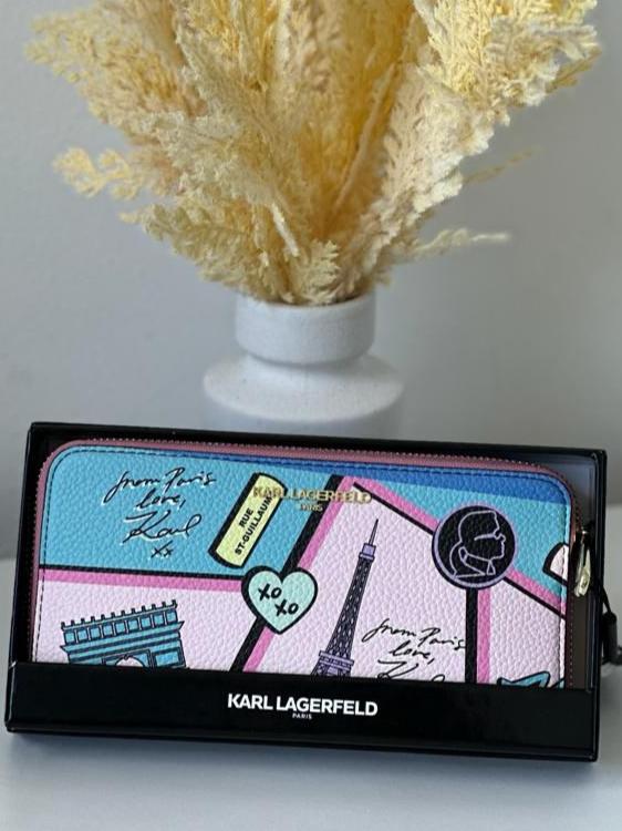 Karl Lagerfeld Continental Zip Paris Wallet