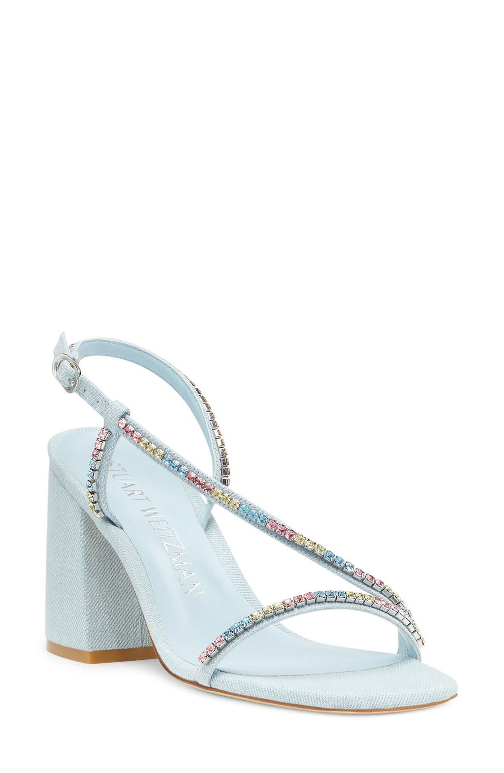 Sandalias Stuart Weitzman – Soiree Crystal 85 Block Sandal