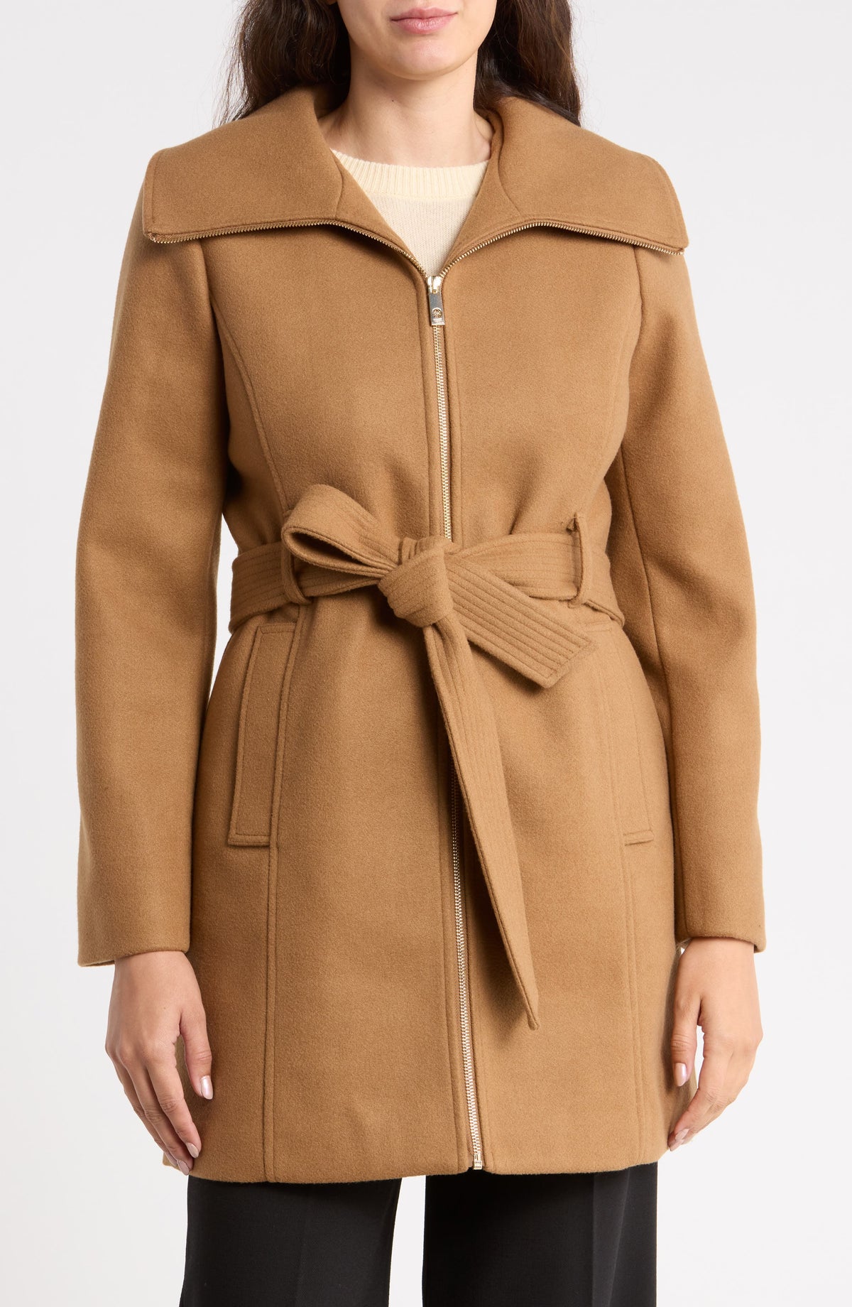 Abrigo Michael Kors – Belted Faux Wool Coat
