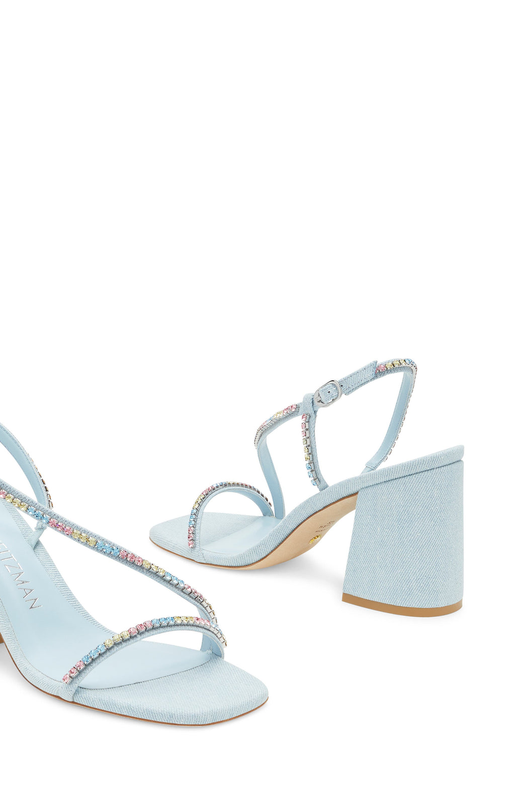 Sandalias Stuart Weitzman – Soiree Crystal 85 Block Sandal