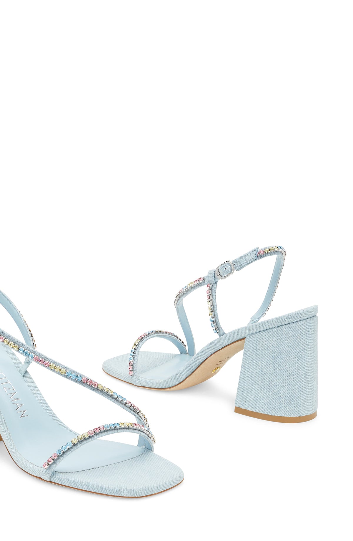 Sandalias Stuart Weitzman – Soiree Crystal 85 Block Sandal
