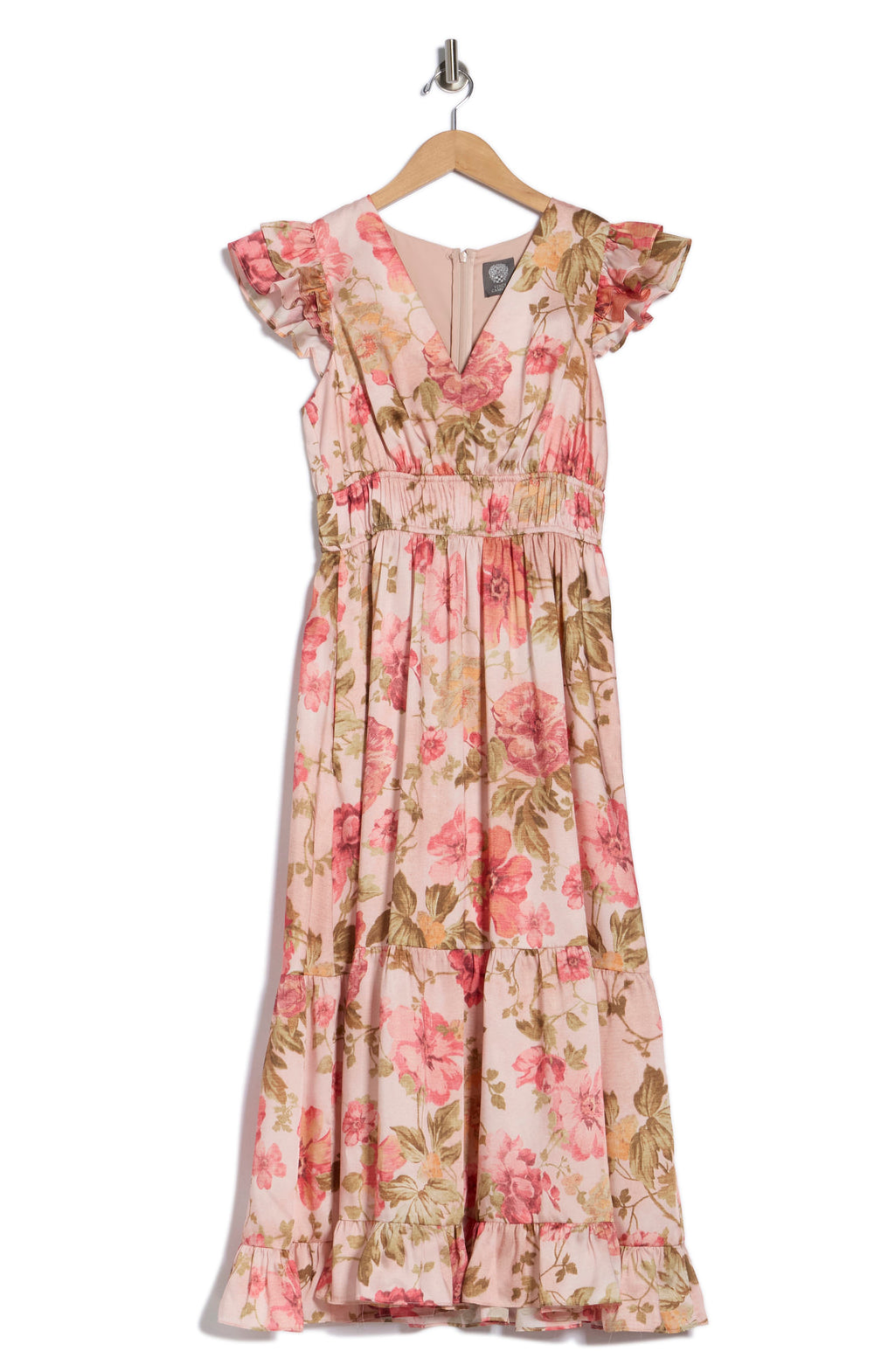 Vestido Vince Camuto – Ruffle Cap Sleeve Midi Dress