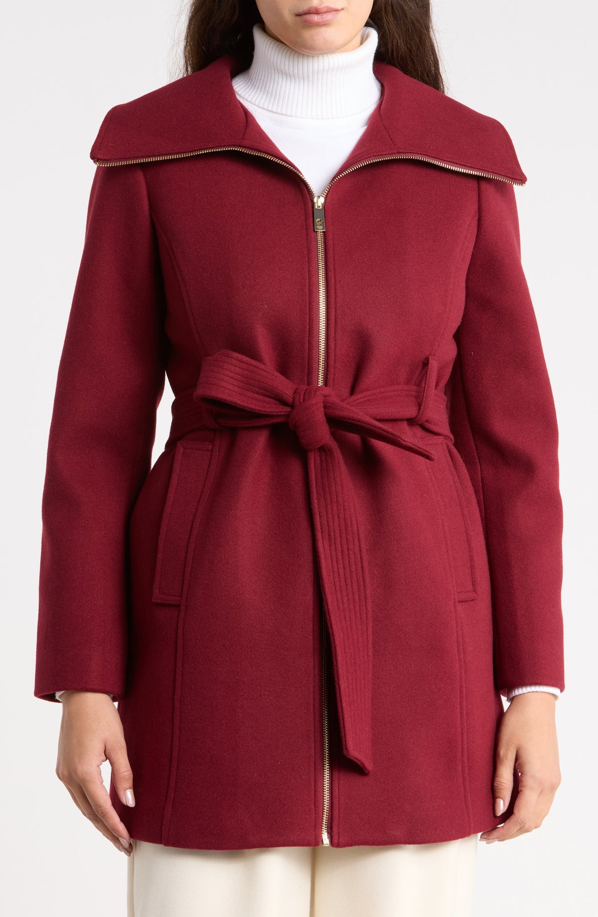 Abrigo Michael Kors – Belted Faux Wool Coat