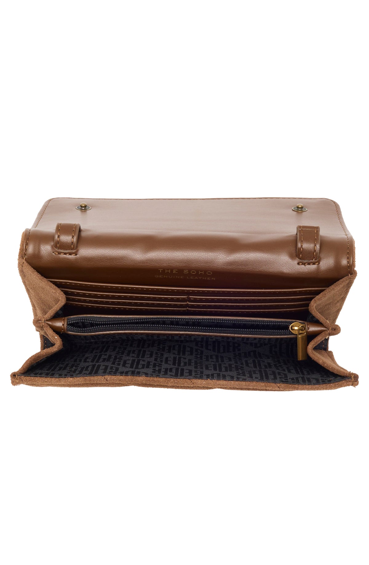 Billetera con cadena Kurt Geiger – Soho Suede Wallet on Chain
