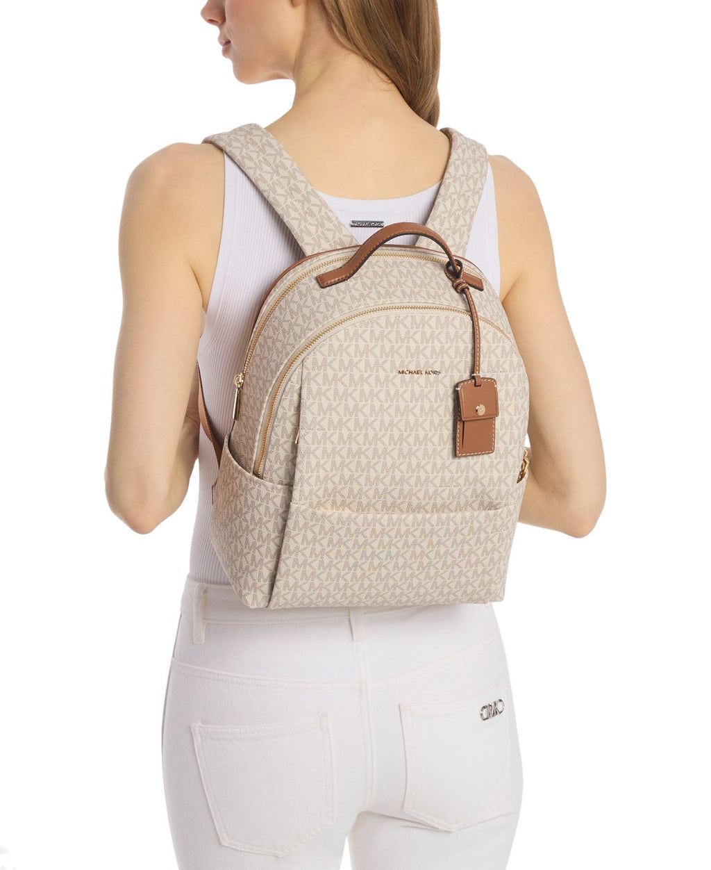 Morral Michael Kors – Sable Medium Signature Logo Backpack