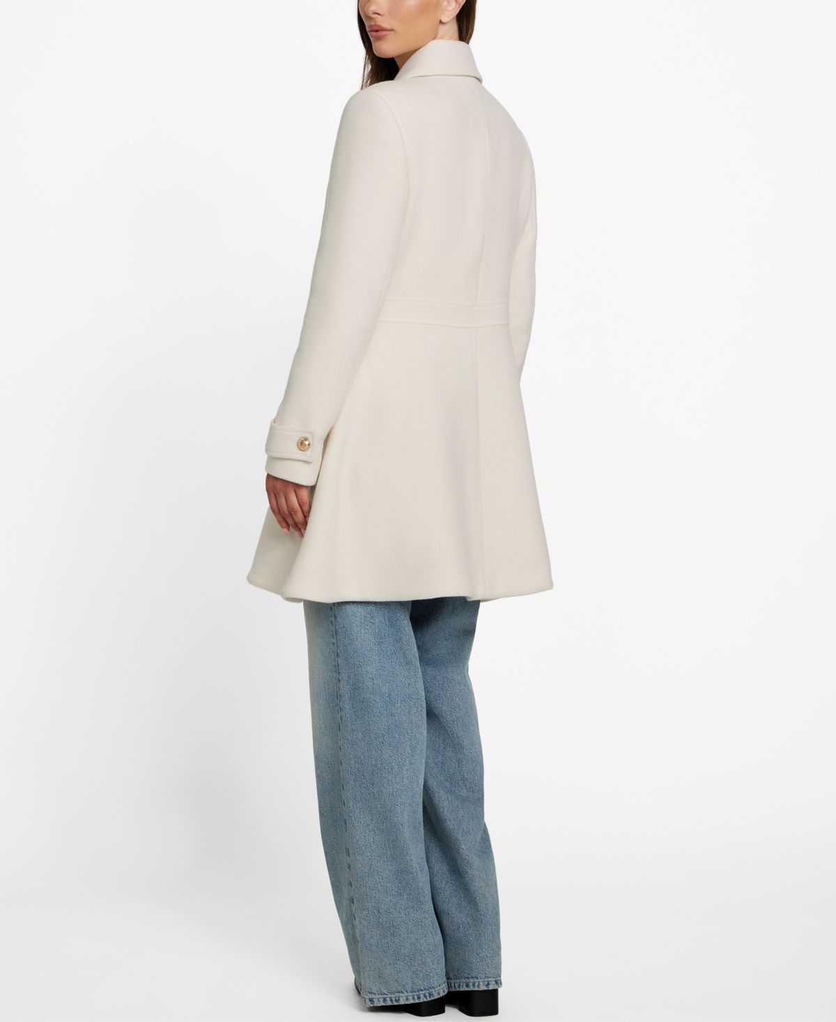 Abrigo Guess – Double-Breasted Skirted Coat