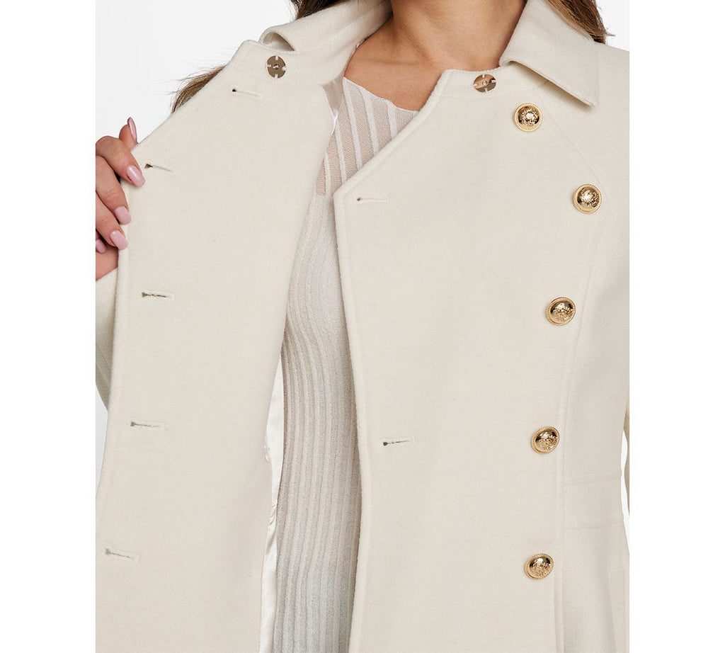 Abrigo Guess – Double-Breasted Skirted Coat