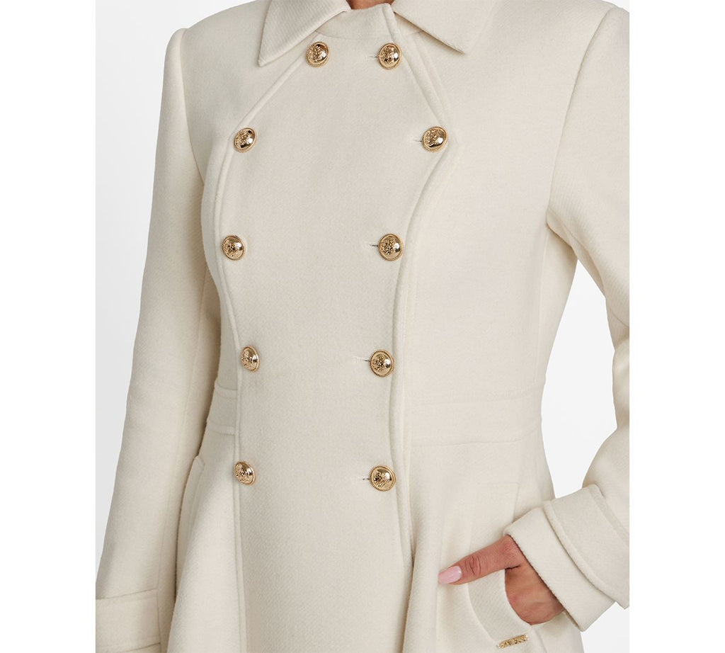 Abrigo Guess – Double-Breasted Skirted Coat