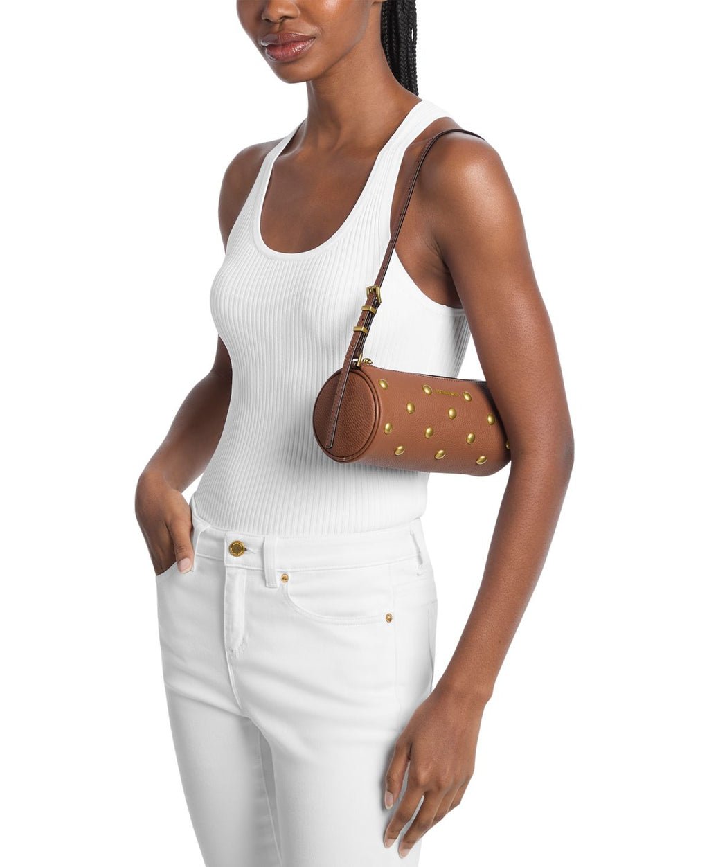 Bolso barril Michael Kors – Izzy Small Leather Barrel Pouchette