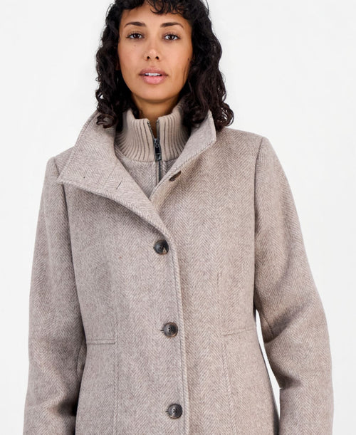 Abrigo Calvin Klein – Knit Bibbed Walker Coat