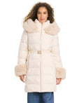 Abrigo acolchado Kate Spade – Faux-Fur Arm Cuff Hooded Puffer Coat