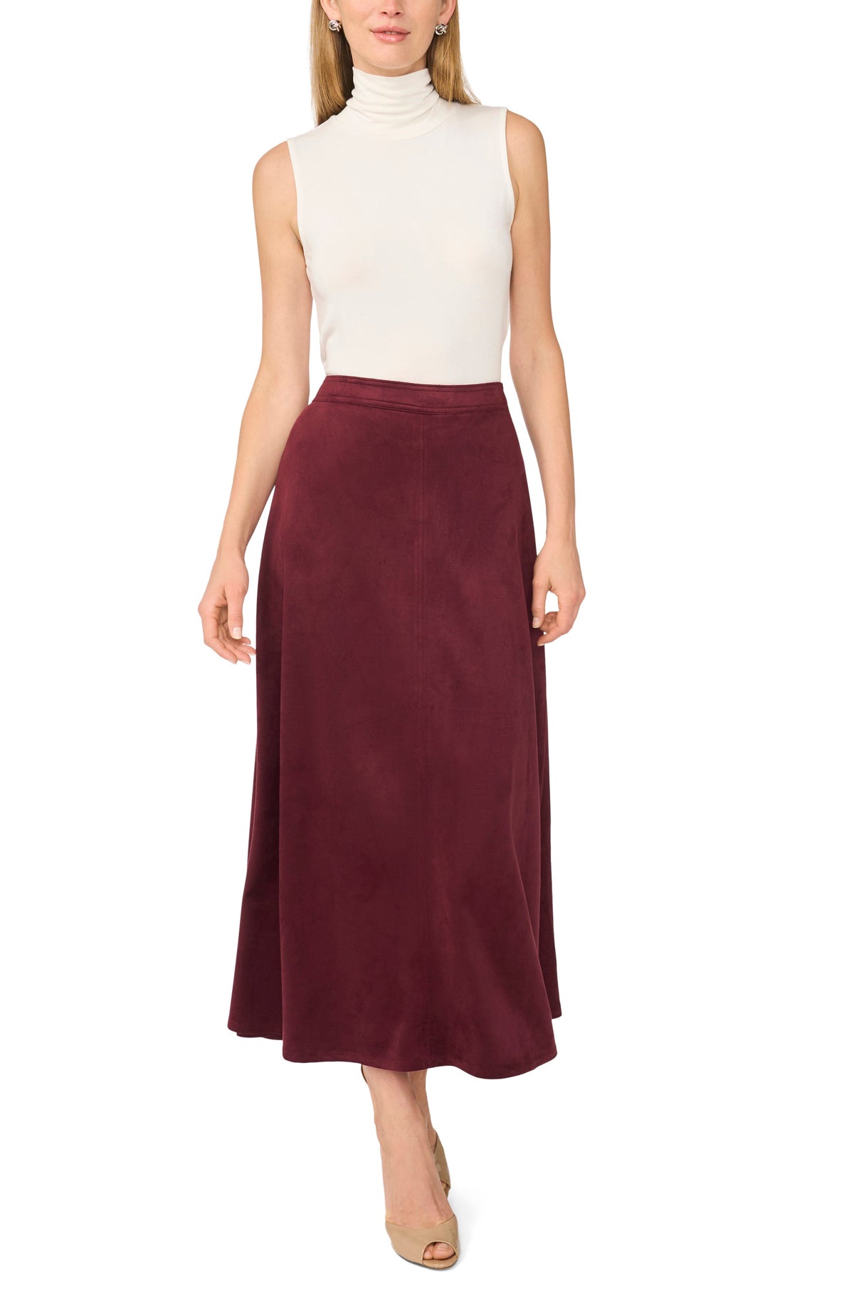Falda Vince Camuto – Faux Suede A-line Skirt