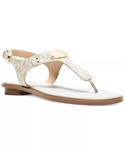 Michael Kors Women'S MK Plate Flat Thong Sandals