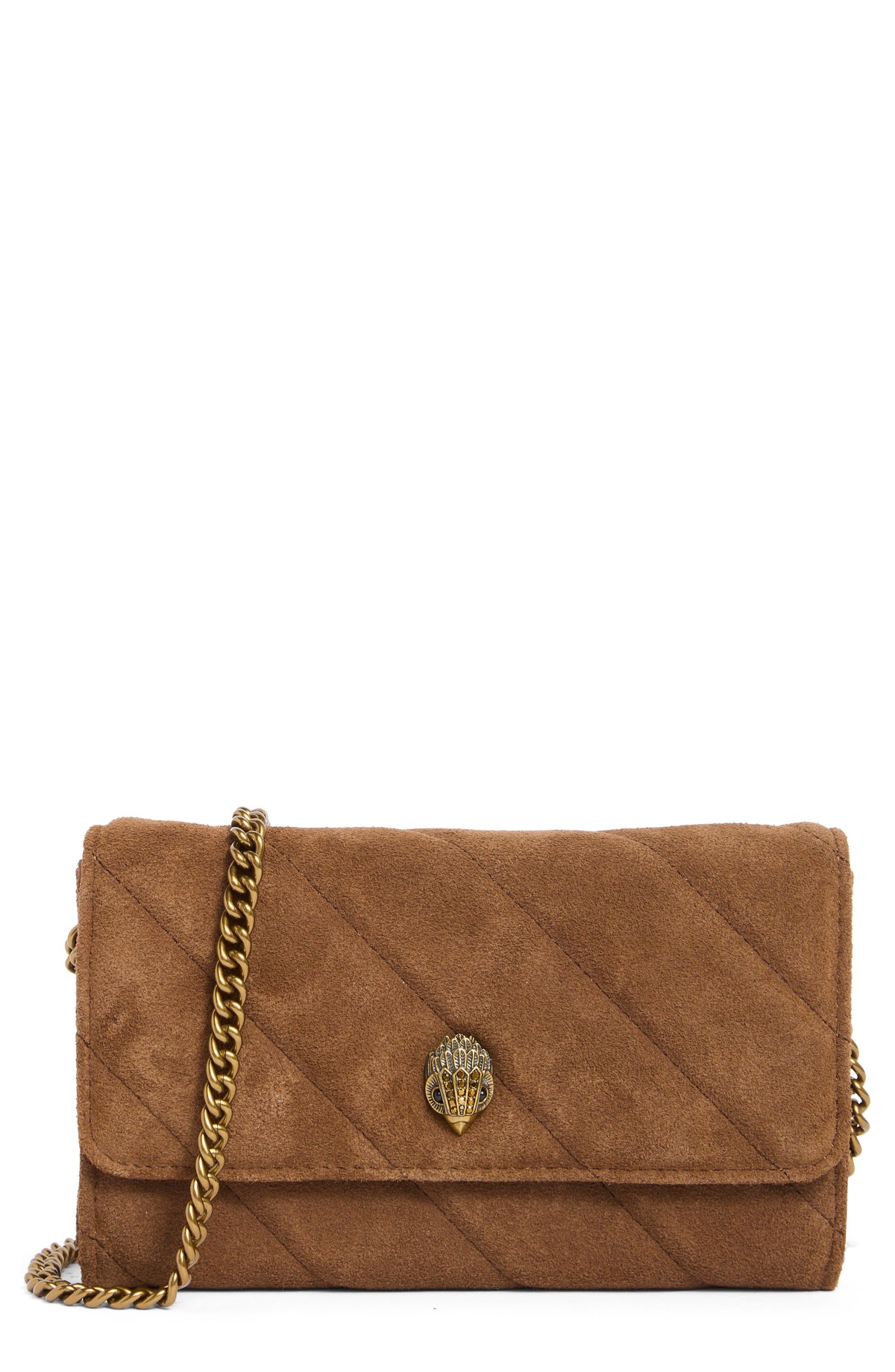 Billetera con cadena Kurt Geiger – Soho Suede Wallet on Chain