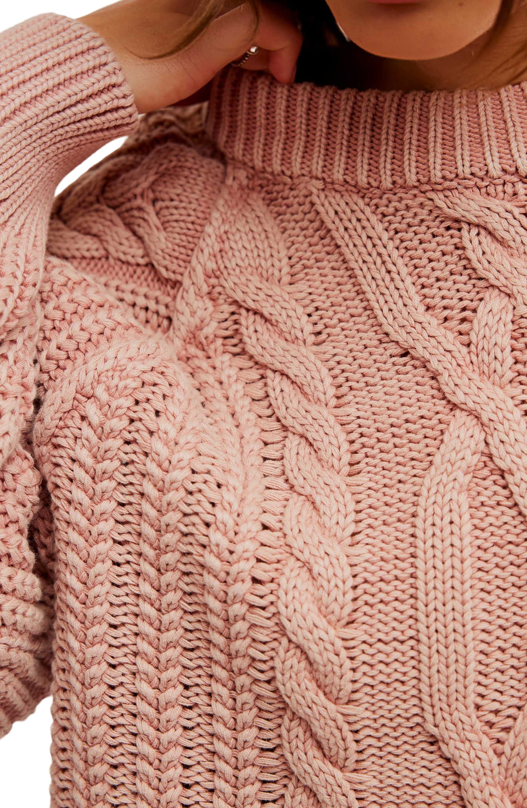 Suéter Free People – Frankie Cable Cotton Sweater