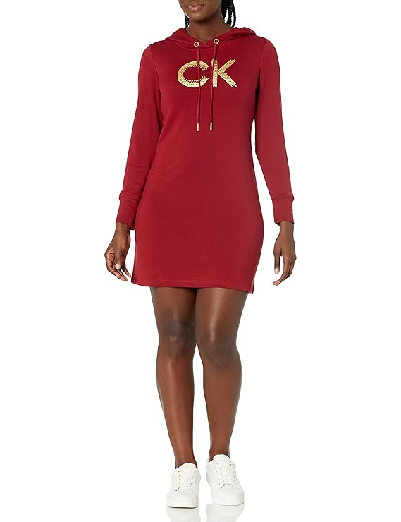 Vestido con capucha de manga larga para mujer de Calvin Klein