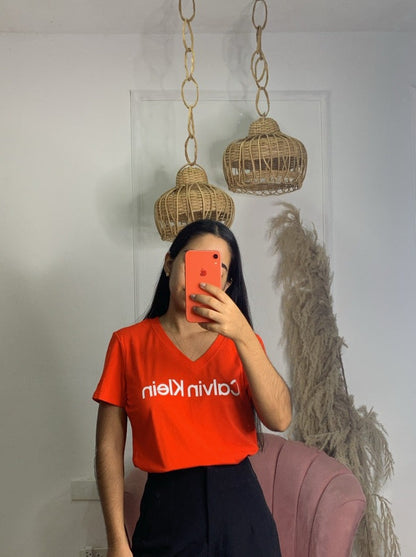 Calvin Klein t-shirt orange logo