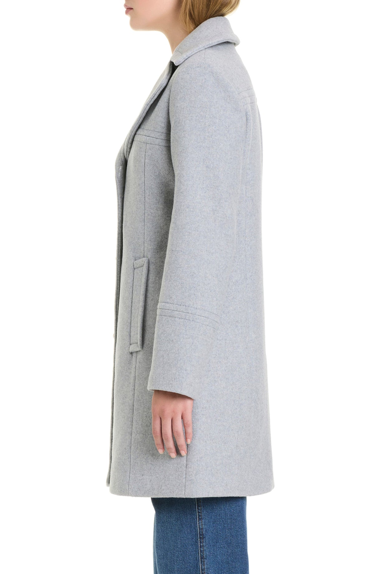 Abrigo Kate Spade – Pearl Button Wool Blend Coat