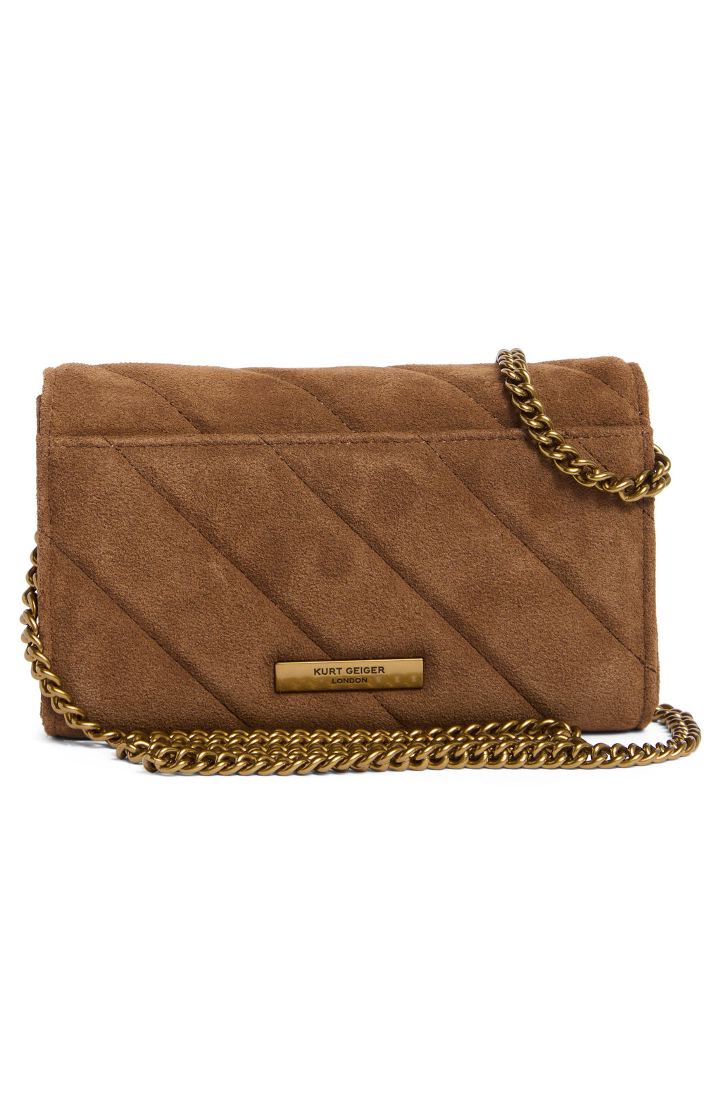 Billetera con cadena Kurt Geiger – Soho Suede Wallet on Chain