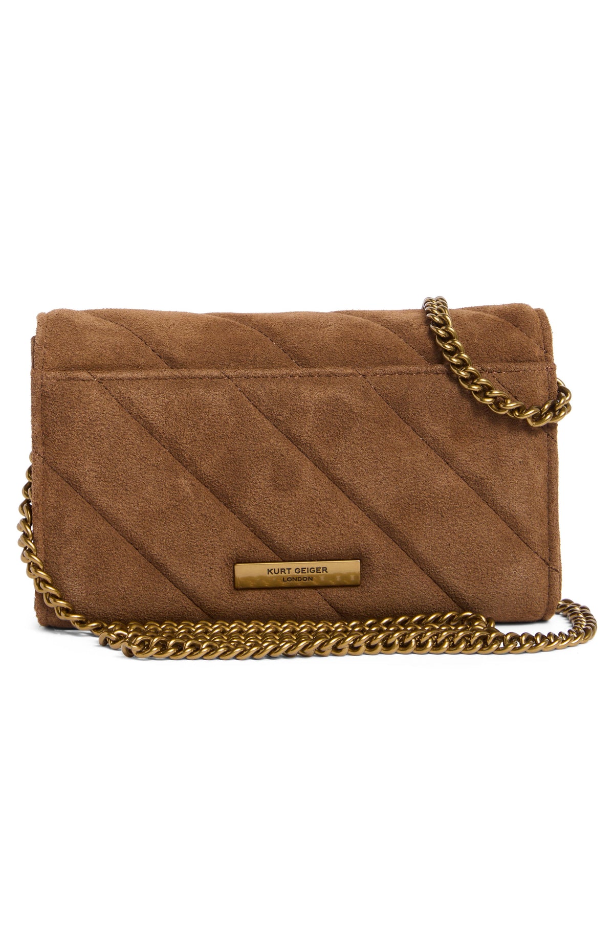 Billetera con cadena Kurt Geiger – Soho Suede Wallet on Chain