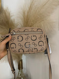Guess Rowan Mini Top Zip Bag Natural