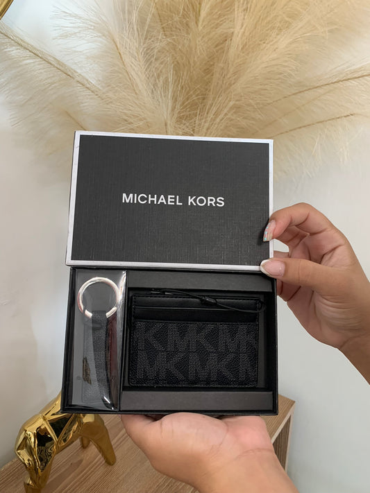 MICHAEL KORS CARD HOLDER + KEYCHAIN SET