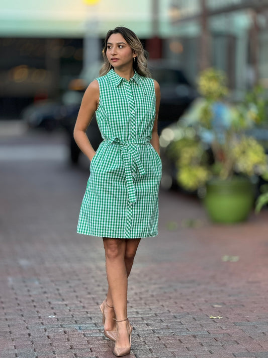 Vestido camisero con botones y lazo en la cintura para mujer de Tommy Hilfiger