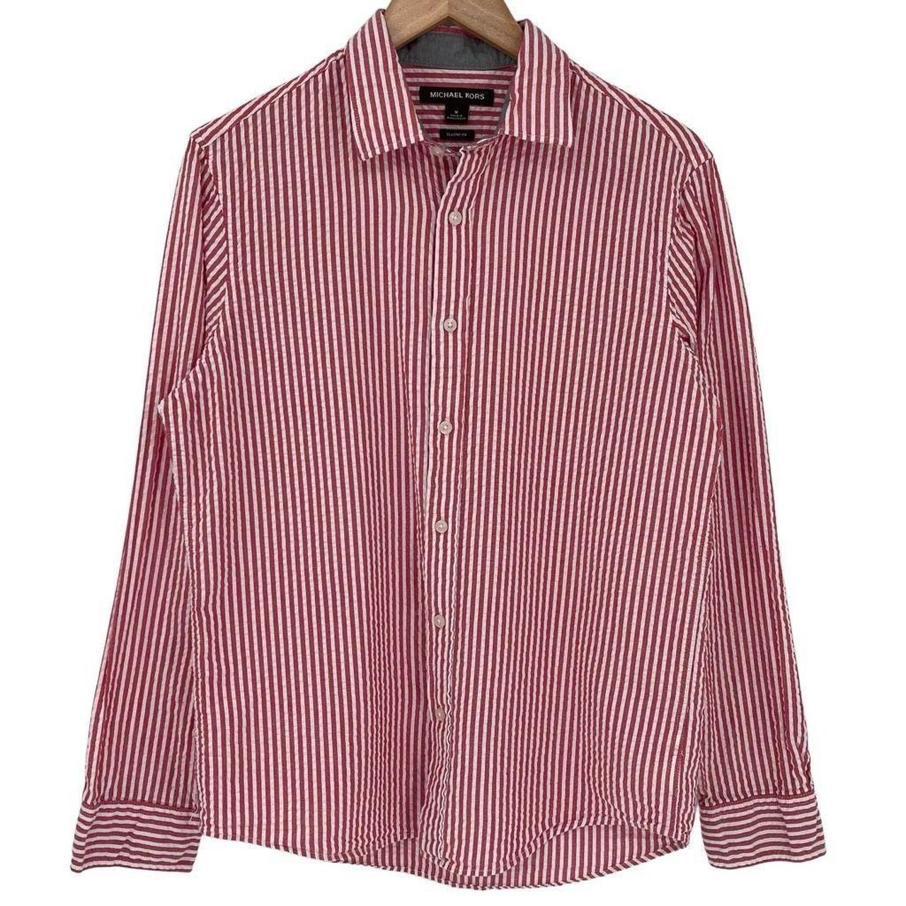 Michael Kors Men's Red and White Shirt