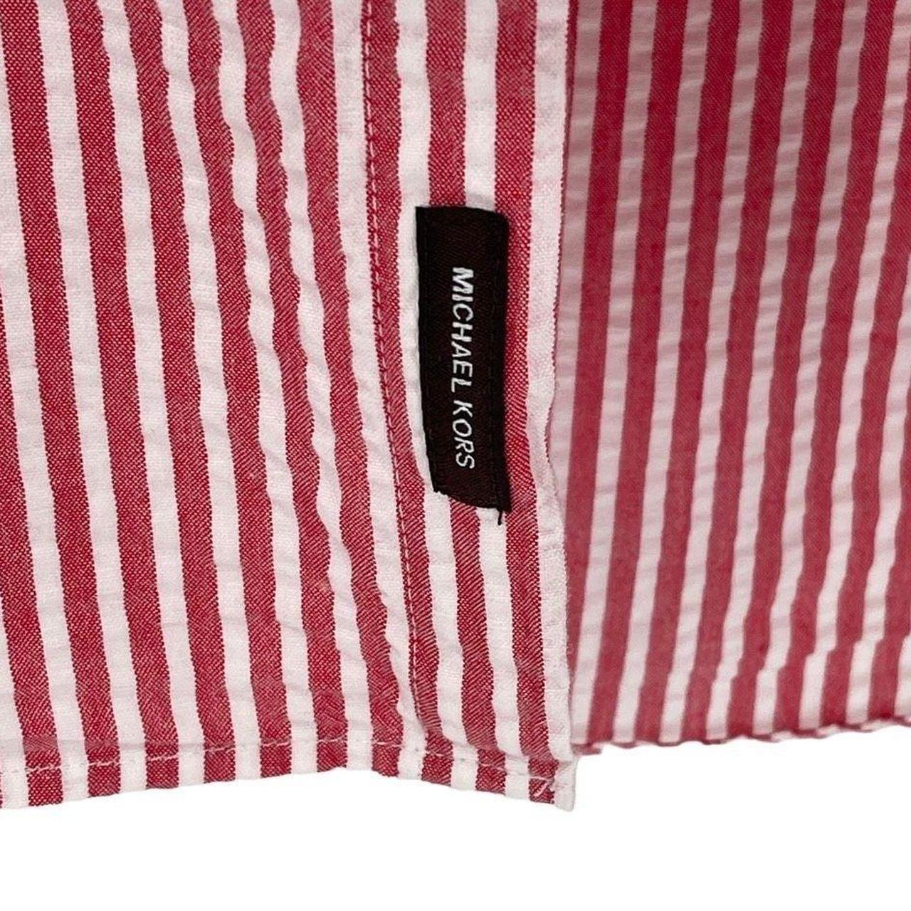 Michael Kors Men's Red and White Shirt