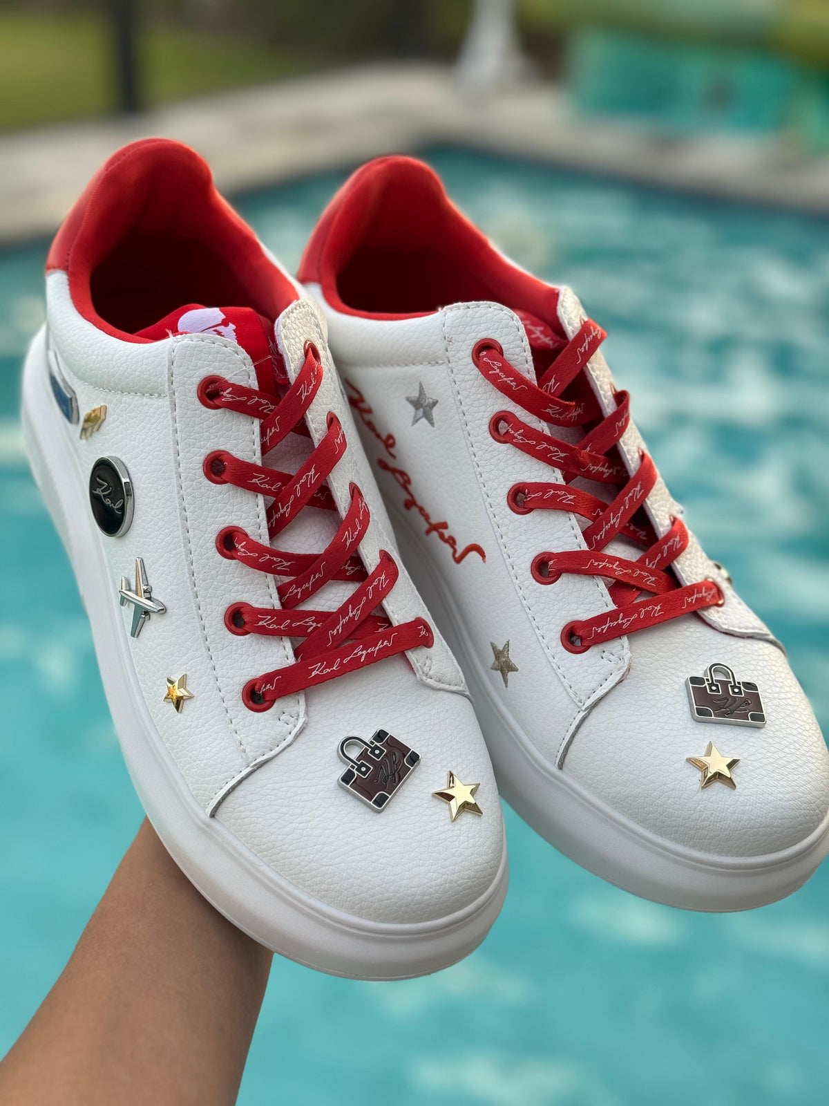 Karl Lagerfeld Paris Justina Lace Up Platform Sneakers