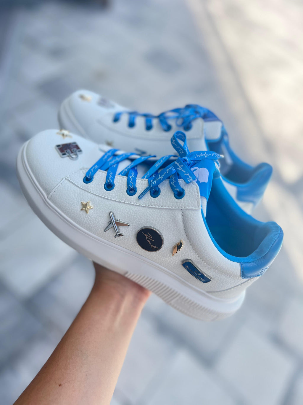 Karl Lagerfeld Paris Justina Lace Up Platform Sneakers