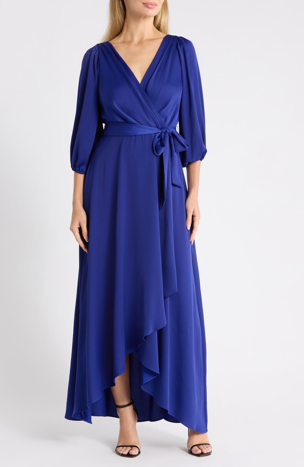 Vestido largo DKNY – Sequin Long Sleeve Empire Waist Gown