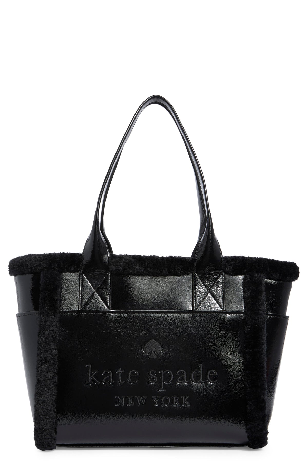 Tote Kate Spade – Jett Faux Shearling Trim Tote Bag