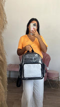 Steve Maddeln backpack with transparencies