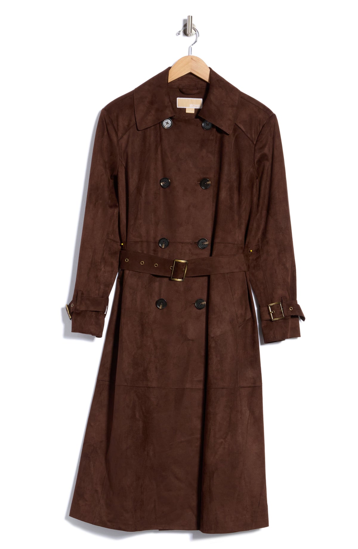Gabardina Michael Kors – Double Breasted Faux Suede Trench Coat