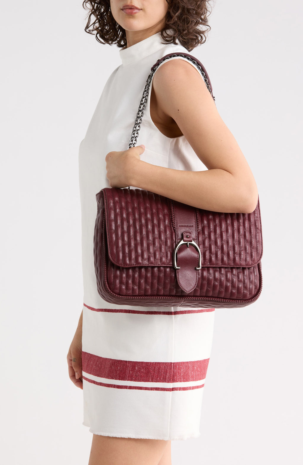 Bolso cruzado Longchamp – Large Amazone Leather Quilted Convertible Crossbody Bag