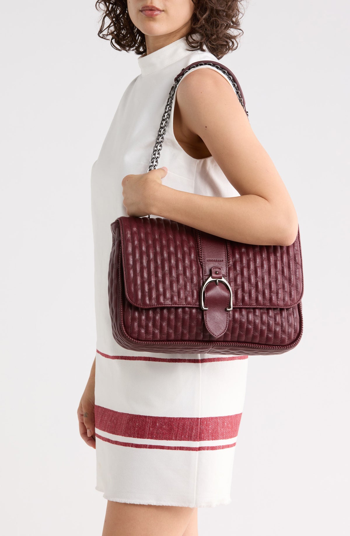 Bolso cruzado Longchamp – Large Amazone Leather Quilted Convertible Crossbody Bag