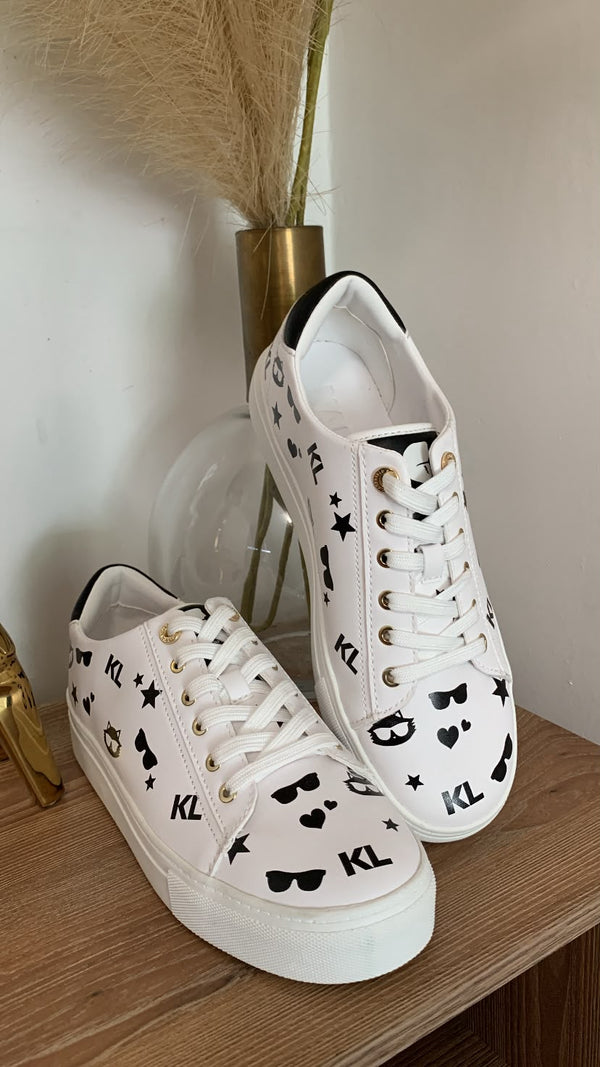 Tenis Karl Lagerfeld – Blancos con estampado KL